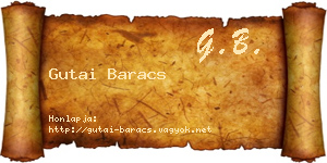 Gutai Baracs névjegykártya